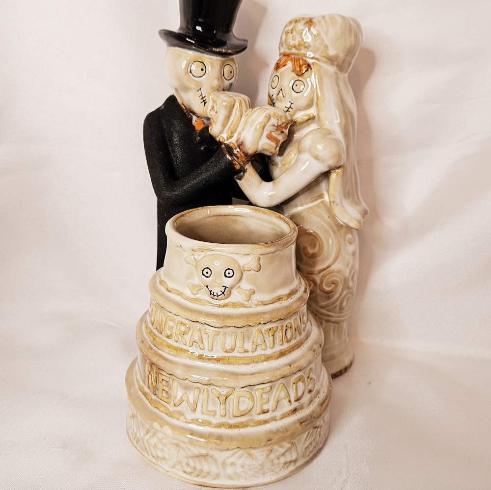 Yankee Candle Holder Halloween Boney Bunch Newlydeads Bride Groom Weddin…
